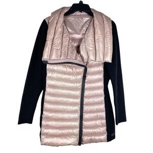 Calvin Klein Jacket Woman's Medium Down Puffer Pink Black Outdoors